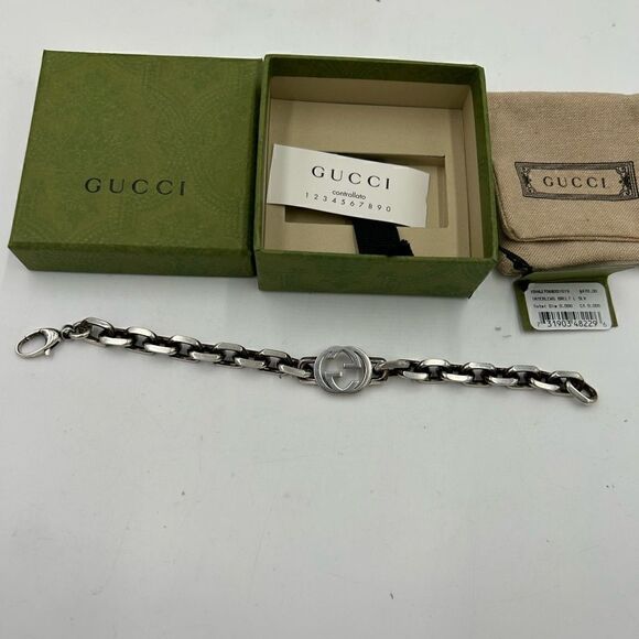 SOLD!!!!!!       Gucci interlocking G bracelet silver made in Italy - Picture 3 of 10